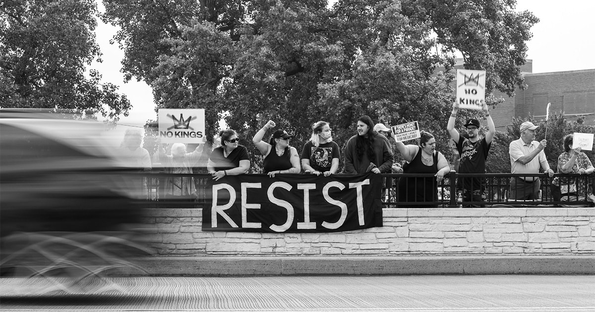 America has no king. Rally organized by Muncie Resists. Learn more at muncieresists.org